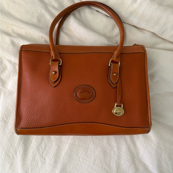 Dooney & Bourke Handbags - Dooney & Bourke Pebble AWL Bag in Cognac Brown